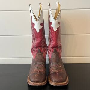 Anderson Bean Kids Saddle Mad Dog with Rodeo Red Top Boots
